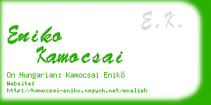 eniko kamocsai business card
